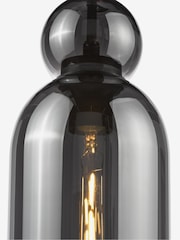 Dar Lighting Matt Black Smoked Glass Tao Pendant Ceiling Light - Image 7 of 7