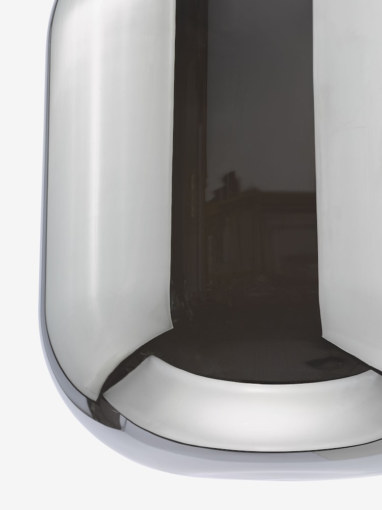 Dar Lighting Satin Black Smoked Glass Jurek Pendant Ceiling Light - Image 5 of 5