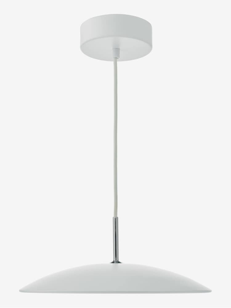 Dar Lighting Matt White Stainless Steel Enoch Pendant Ceiling Light - Image 2 of 5
