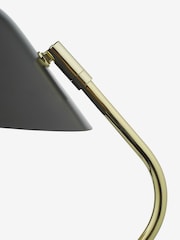 Dar Lighting Polished Brass Satin Black Erna Task Lamp - Image 5 of 9