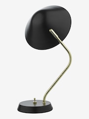 Dar Lighting Polished Brass Satin Black Erna Task Lamp - Image 9 of 9