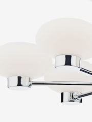 Dar Lighting Polished Chrome Opal Glass System 6 Light Semi Flush Ceiling Light - Image 3 of 3