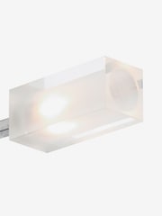 Dar Lighting Satin Chrome Glass Morgan 3 Light Semi Flush Ceiling Light - Image 2 of 3