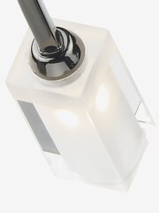 Dar Lighting Polished Black Chrome Glass Morgan 3 Light Semi Flush Ceiling Light - Image 2 of 3