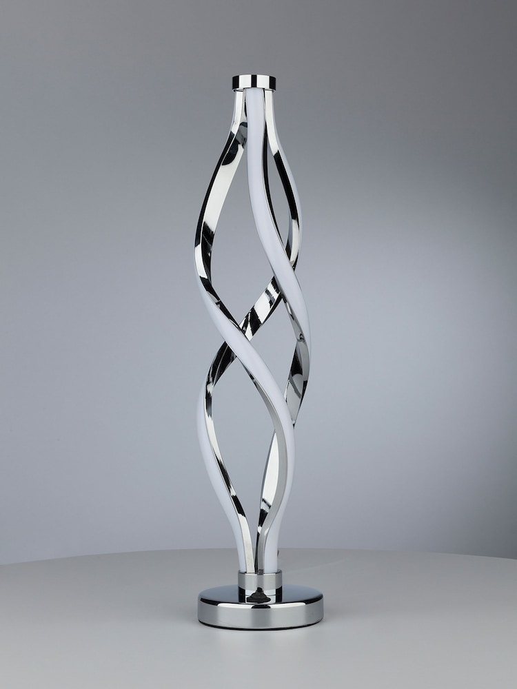 Dar Lighting Polished Chrome Opal Jive Table Lamp - Image 2 of 6