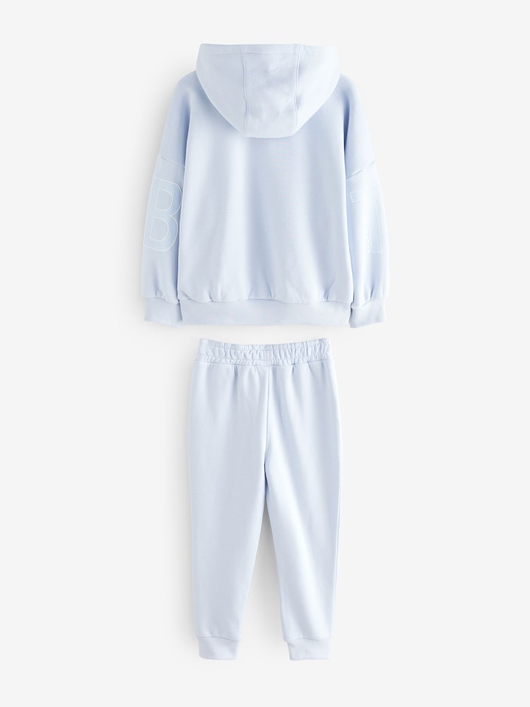 Baker by Ted Baker Ensemble 2 pièces bleu imprimé sweat à capuche et jogging - Image 10 of 13