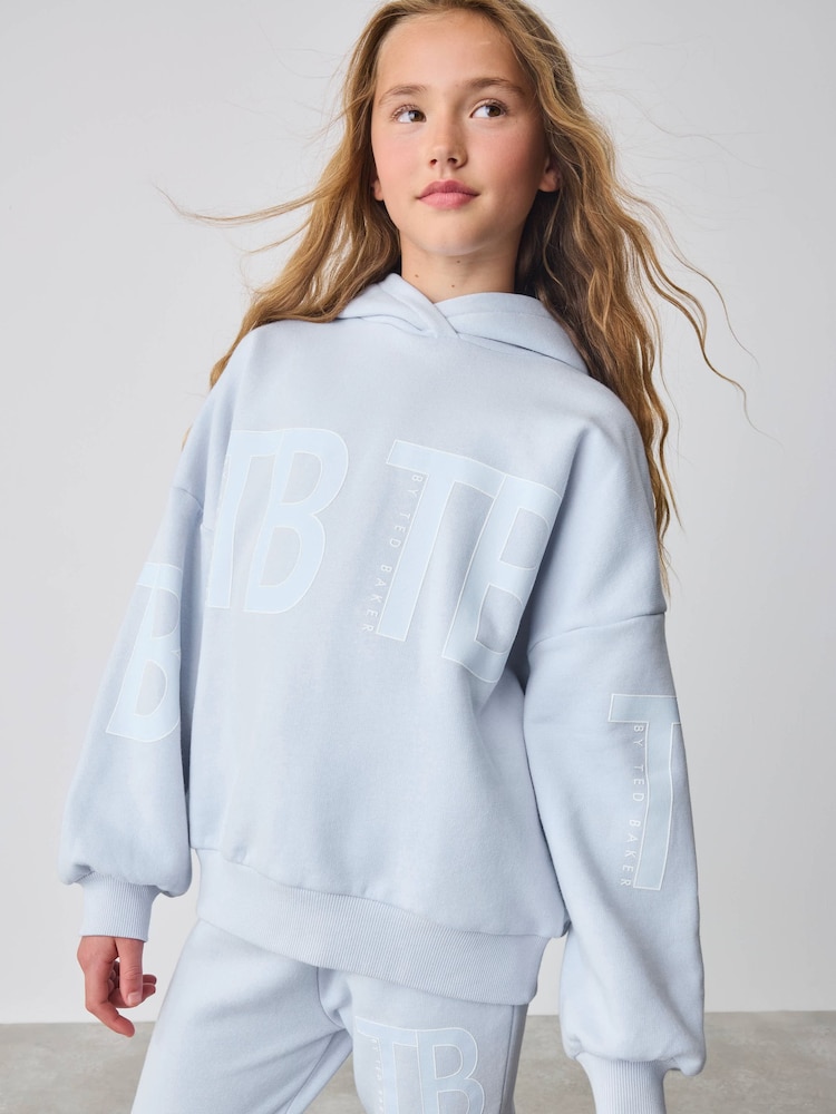 Baker by Ted Baker Ensemble 2 pièces bleu imprimé sweat à capuche et jogging - Image 3 of 13