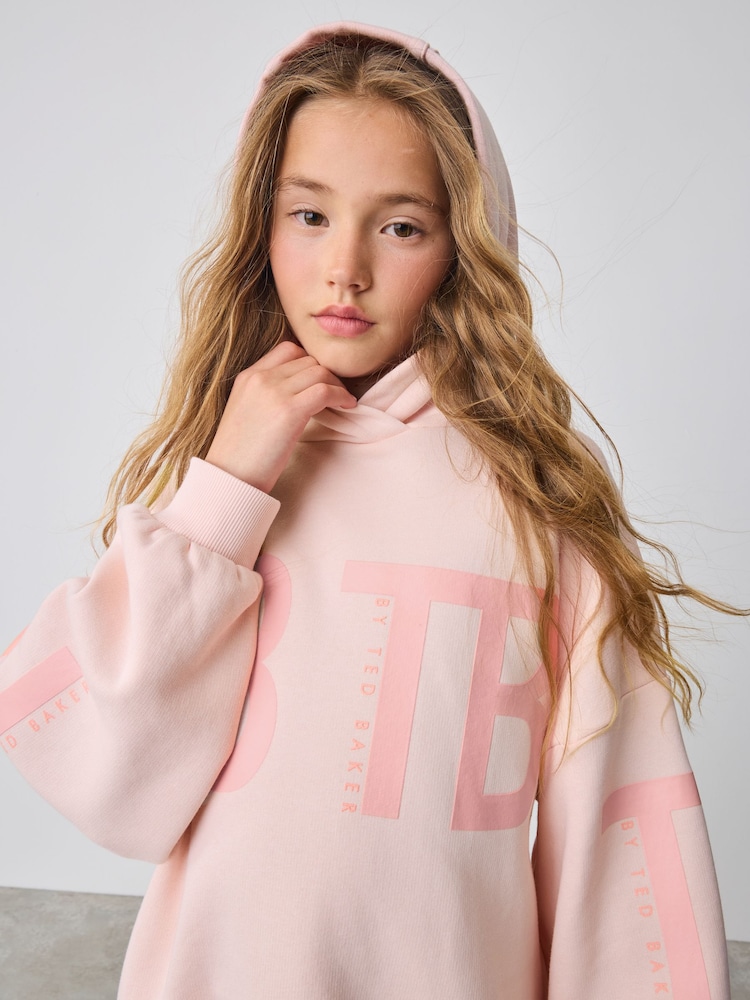 Baker by Ted Baker - 2 -delige set van roze Hoodie met ton-sur-ton print - Image 3 of 4