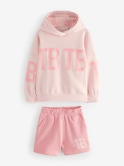 Baker by Ted Baker Pink Tonal Printed Hoodie and Shorts Set 2 Piece - Image 5 of 8