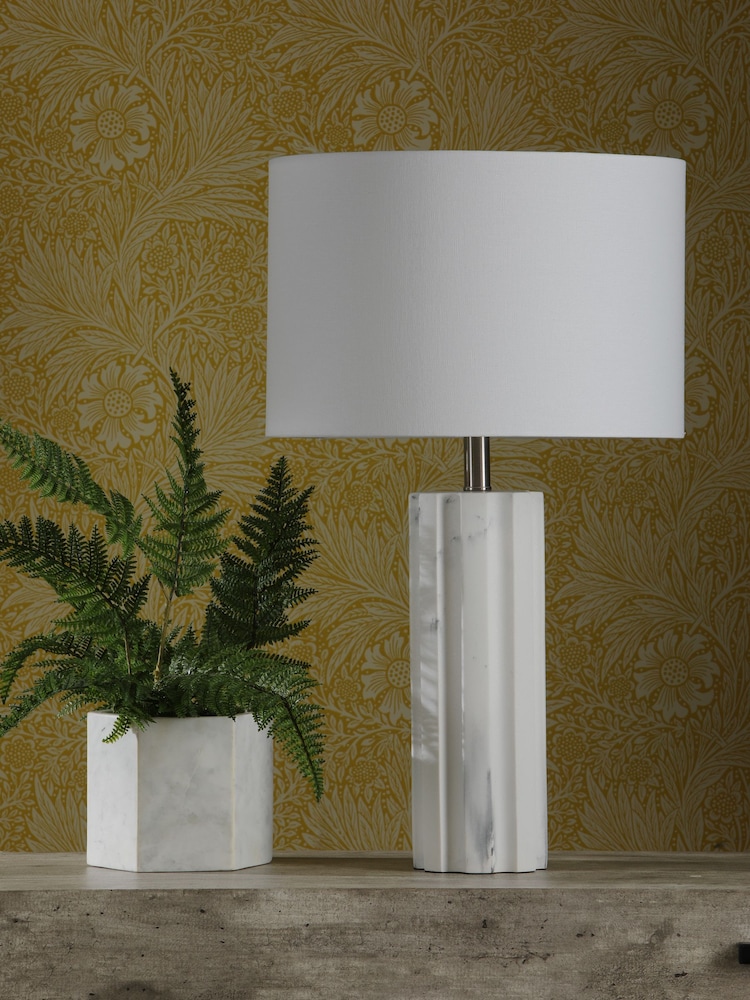 Dar Lighting Marble Effect Erebus Table Lamp - Image 2 of 5