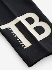 Baker by Ted Baker Neutral Tonal Branded Hoodie and Leggings Set 2 Piece - Image 10 of 11