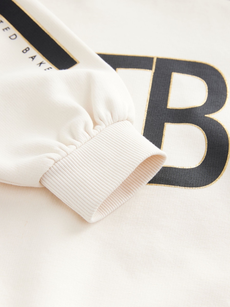 Baker by Ted Baker Neutral Tonal Branded Hoodie and Leggings Set 2 Piece - Image 11 of 11