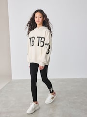 Baker by Ted Baker Neutral Tonal Branded Hoodie and Leggings Set 2 Piece - Image 3 of 11