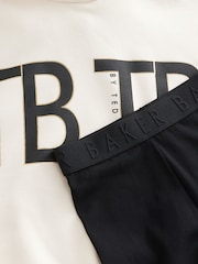 Baker by Ted Baker Neutral Tonal Branded Hoodie and Leggings Set 2 Piece - Image 9 of 11