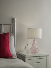 Dar Lighting Pink Glass Kristina Table Lamp - Image 1 of 6