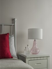 Dar Lighting Pink Glass Kristina Table Lamp - Image 2 of 6