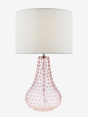 Dar Lighting Pink Glass Kristina Table Lamp - Image 3 of 6