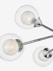 Dar Lighting Polished Chrome Glass Zeke 6 Light Semi Flush Ceiling Light - Image 5 of 5