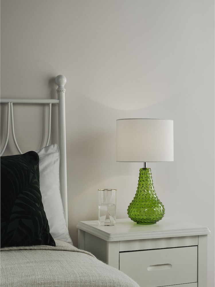 Dar Lighting Green Glass Kristina Table Lamp - Image 1 of 5