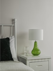 Dar Lighting Green Glass Kristina Table Lamp - Image 2 of 5