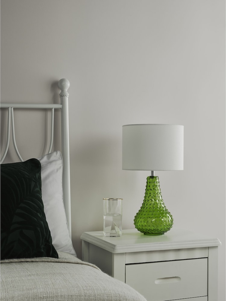 Dar Lighting Green Glass Kristina Table Lamp - Image 2 of 5