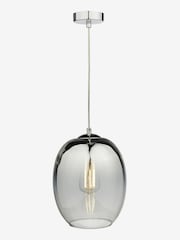 Dar Lighting Silver Mirror Polished Chrome Patrice Pendant Ceiling Light - Image 1 of 2