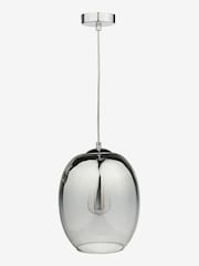 Dar Lighting Silver Mirror Polished Chrome Patrice Pendant Ceiling Light - Image 2 of 2