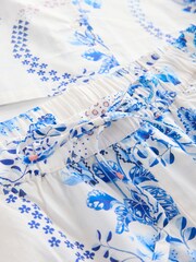 Cath Kidston White/Blue Road Floral Print Button Through Pyjamas - Image 11 of 13