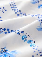 Cath Kidston White/Blue Road Floral Print Button Through Pyjamas - Image 9 of 13