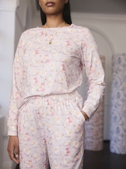 Cath Kidston Cat & Mouse Print Cotton Twosie Pyjamas - Image 2 of 11
