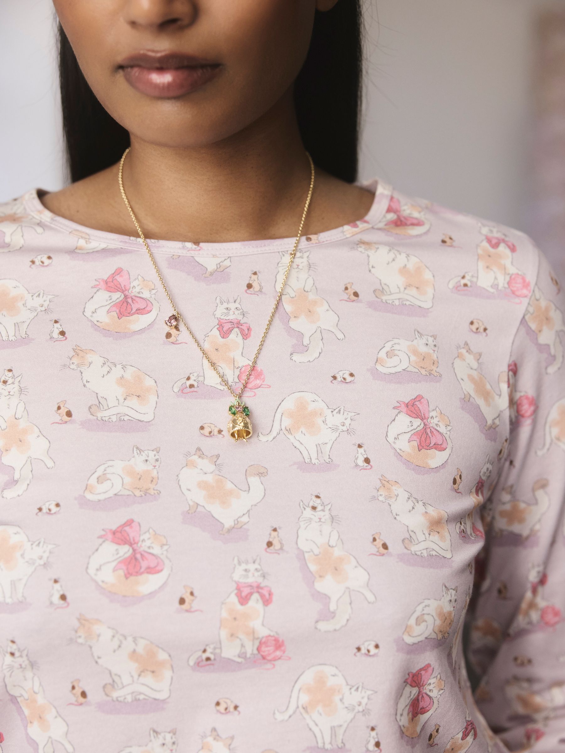 Buy Cath Kidston Cat & Mouse Print Cotton Twosie Pyjamas from Next USA