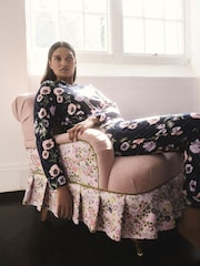 Cath Kidston Navy Peony Print Cotton Twosie Pyjamas - Image 4 of 10