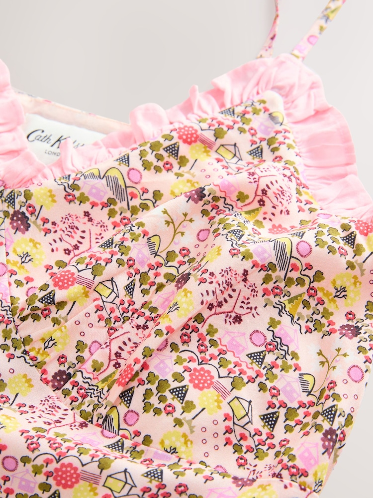 Cath Kidston Pink Tiny Town Slip Dress - Image 9 of 9