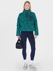 Sweaty Betty Green Karma Half Zip Fleece - Image 4 of 7
