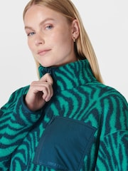 Sweaty Betty Green Karma Half Zip Fleece - Image 5 of 7