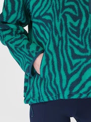 Sweaty Betty Green Karma Half Zip Fleece - Image 6 of 7