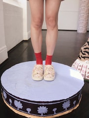 Cath Kidston Pink Posey Mule Slippers - Image 2 of 3