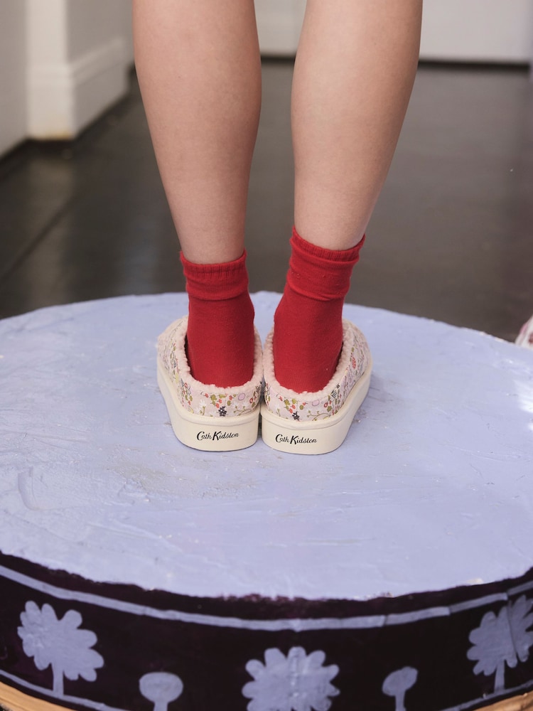 Cath Kidston Pink Posey Mule Slippers - Image 3 of 3