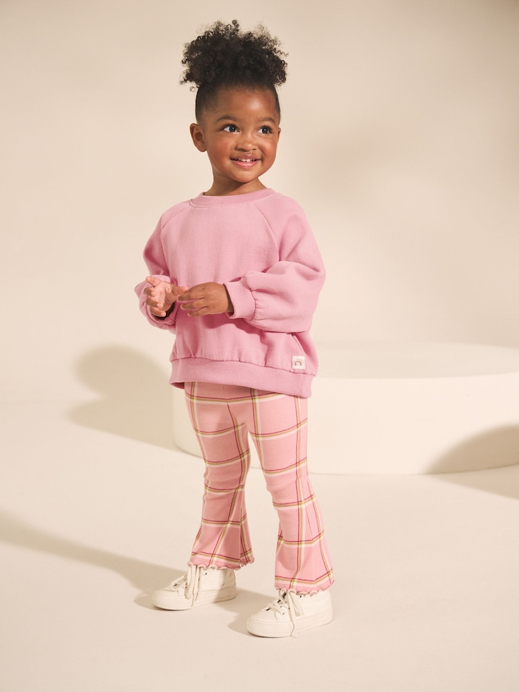 Rose Pink Crew Sweatshirt (3mths-7yrs) - Image 2 of 8 Rose Pink Crew Sweatshirt (3mths-7yrs) - Image 2 of 8