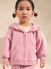 Rose Pink Zip Through Hoodie (3mths-7yrs) - Image 2 of 8