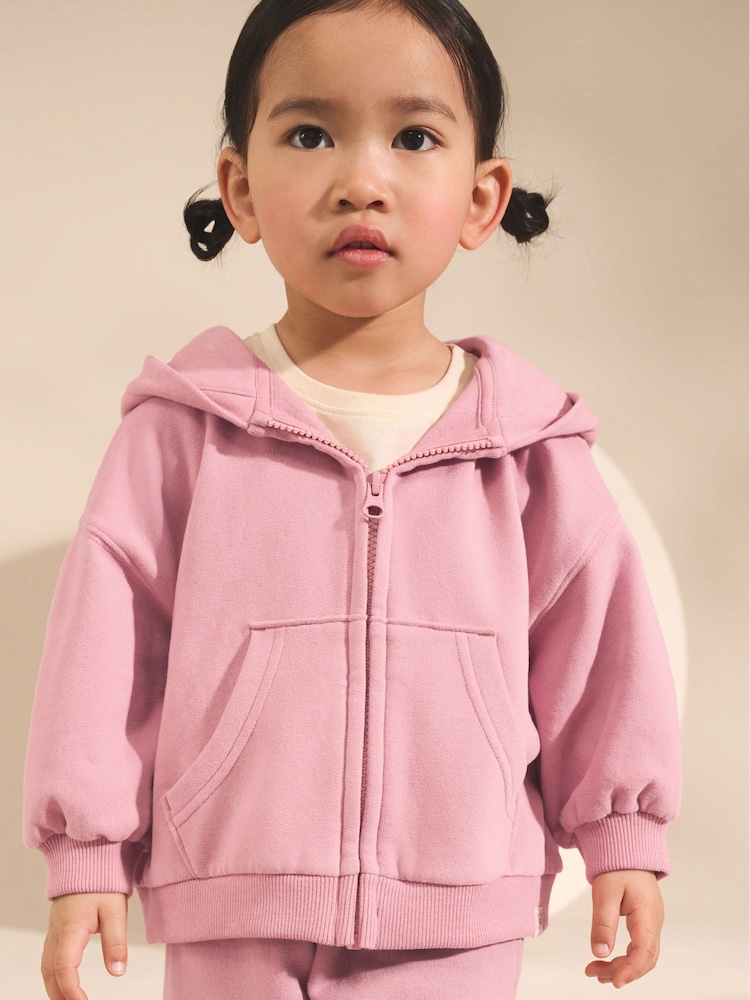 Rose Pink Zip Through Hoodie (3mths-7yrs) - Image 2 of 8