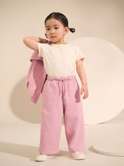 Rose Pink Wide Leg Sweat Joggers (3mths-7yrs) - Image 2 of 8