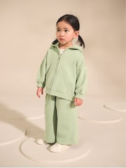 Sage Green Zip Through Hoodie (3mths-7yrs) - Image 1 of 7