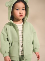 Sage Green Zip Through Hoodie (3mths-7yrs) - Image 2 of 7