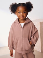 Mocha Brown Zip Through Hoodie (3mths-7yrs) - Image 2 of 8