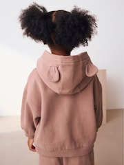 Mocha Brown Zip Through Hoodie (3mths-7yrs) - Image 3 of 8