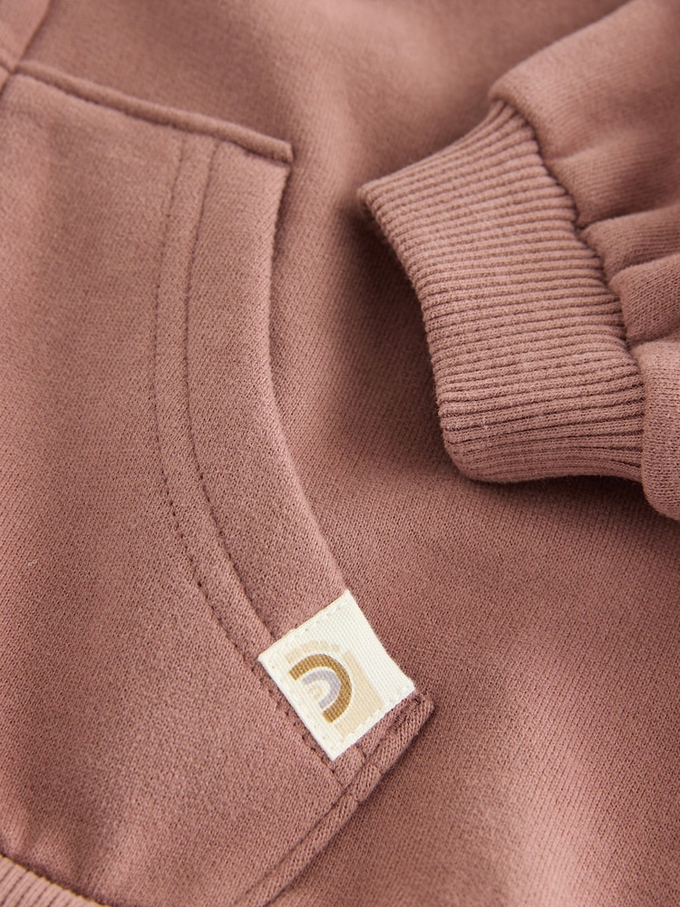 Mocha Brown Zip Through Hoodie (3mths-7yrs) - Image 8 of 8