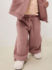 Mocha Brown Wide Leg Sweat Joggers (3mths-7yrs) - Image 1 of 7