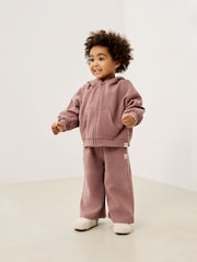 Mocha Brown Wide Leg Sweat Joggers (3mths-7yrs) - Image 2 of 7