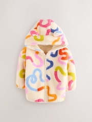Cream Rainbow Squiggle Zip Through Fleece (3mths-7yrs) - Image 4 of 8